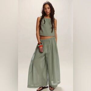 Free People Free-est Rising Sun Pants Size XS Billowy Wide Leg Palazzo Lagenlook
